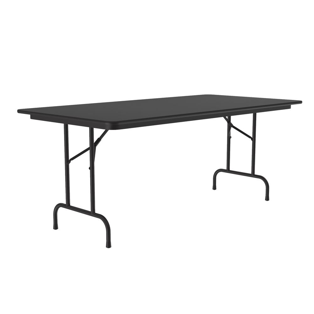 Deluxe High Pressure Top Folding Table, 36x72", RECTANGULAR, BLACK GRANITE, BLACK. Picture 7