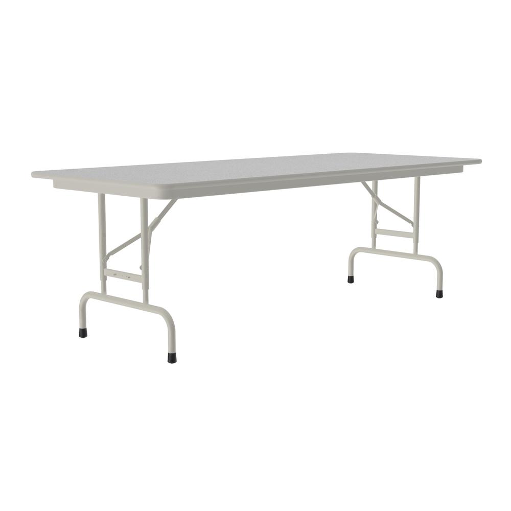 Adjustable Height Econoline Melamine Top Folding Table, 30x72" RECTANGULAR, GRAY GRANITE GRAY. Picture 3