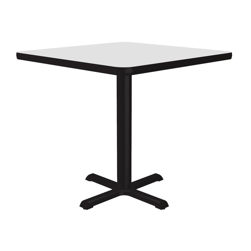 Table Height Deluxe High-Pressure Café and Breakroom Table 30x30", SQUARE, WHITE BLACK. Picture 1