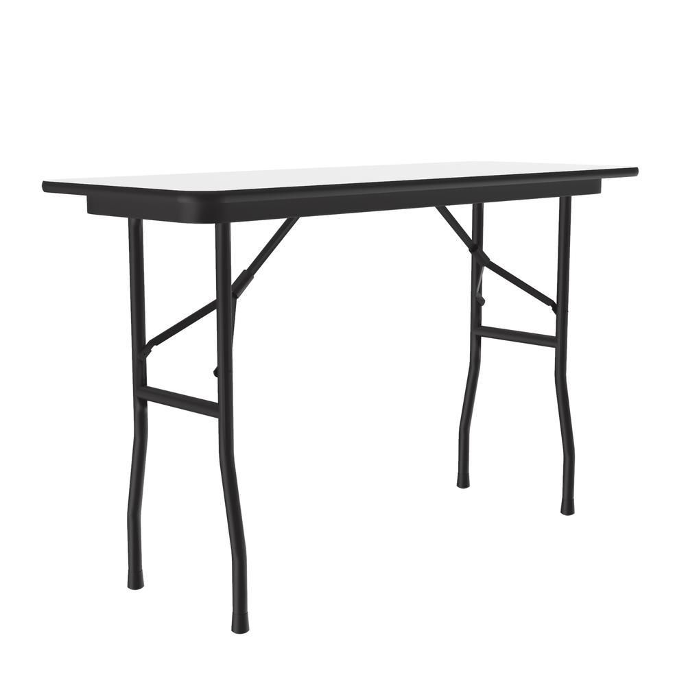 Deluxe High Pressure Top Folding Table 18x48", RECTANGULAR, WHITE, BLACK. Picture 5