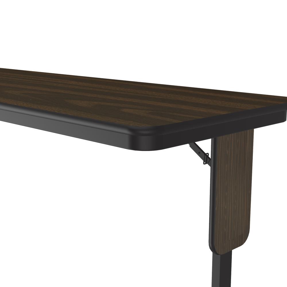 Commercial Laminate Folding Seminar Table with Panel Leg, 24x60" RECTANGULAR WALNUT BLACK. Picture 1