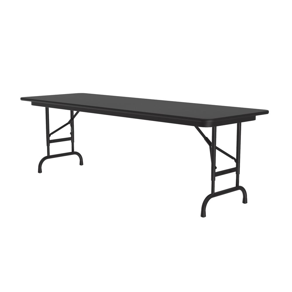 Adjustable Height High Pressure Top Folding Table, 24x60" RECTANGULAR BLACK GRANITE BLACK. Picture 2