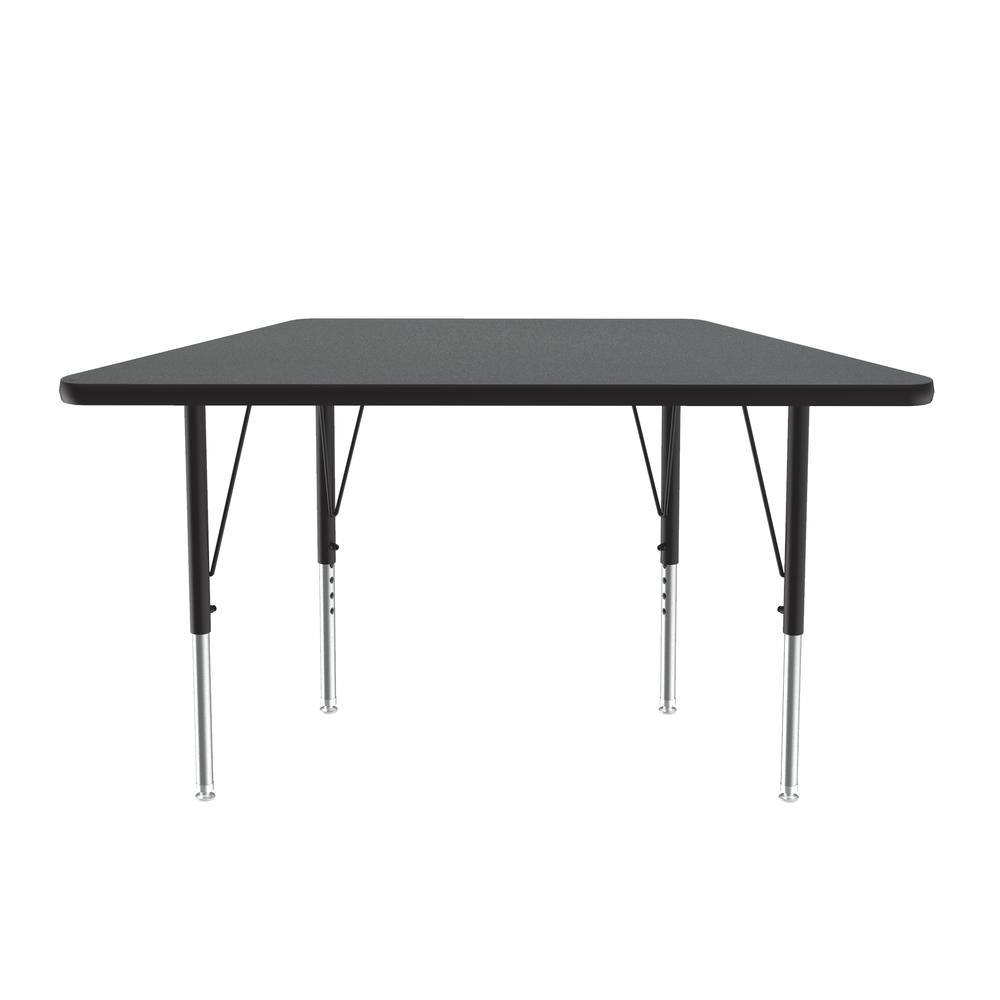 Deluxe High-Pressure Top Activity Tables 24x48" TRAPEZOID, MONTANA GRANITE BLACK/CHROME. Picture 8
