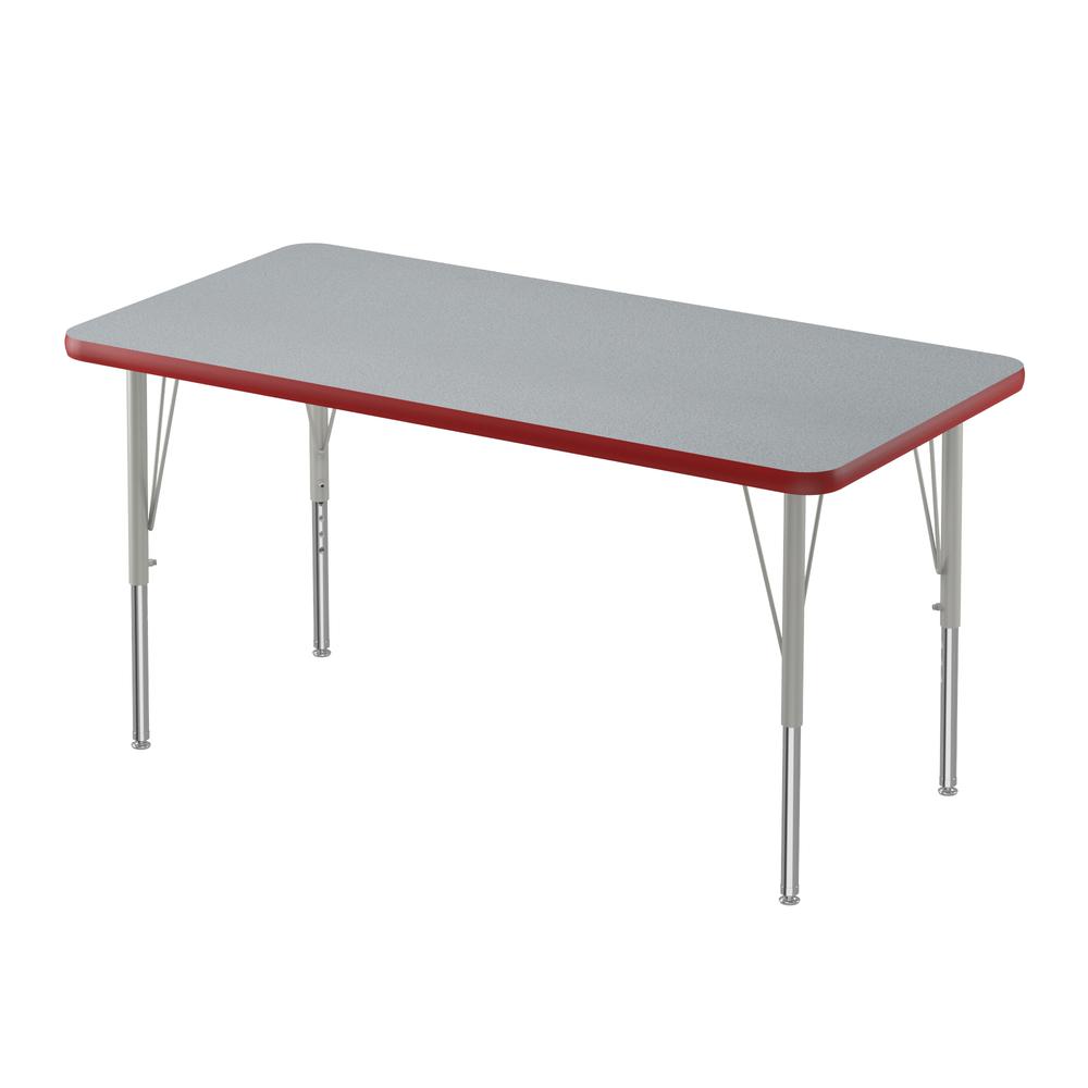 Deluxe High-Pressure Top Activity Tables, 24x48" RECTANGULAR, GRAY GRANITE SILVER MIST. Picture 2