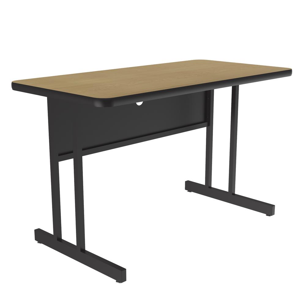 Desk Height  Deluxe HIgh-Pressure Top Computer/Student Desks  24x36", RECTANGULAR FUSION MAPLE BLACK. Picture 2