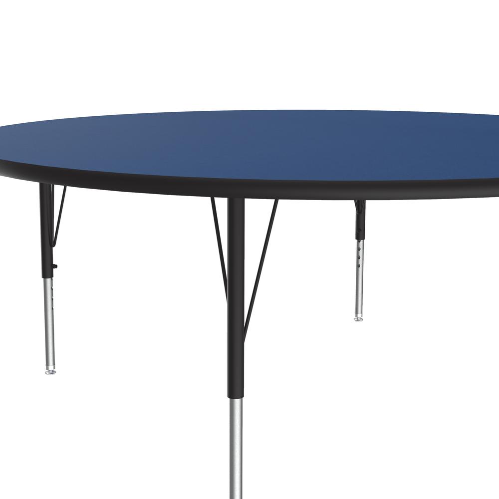 Deluxe High-Pressure Top Activity Tables, 60x60" ROUND BLUE, BLACK/CHROME. Picture 9