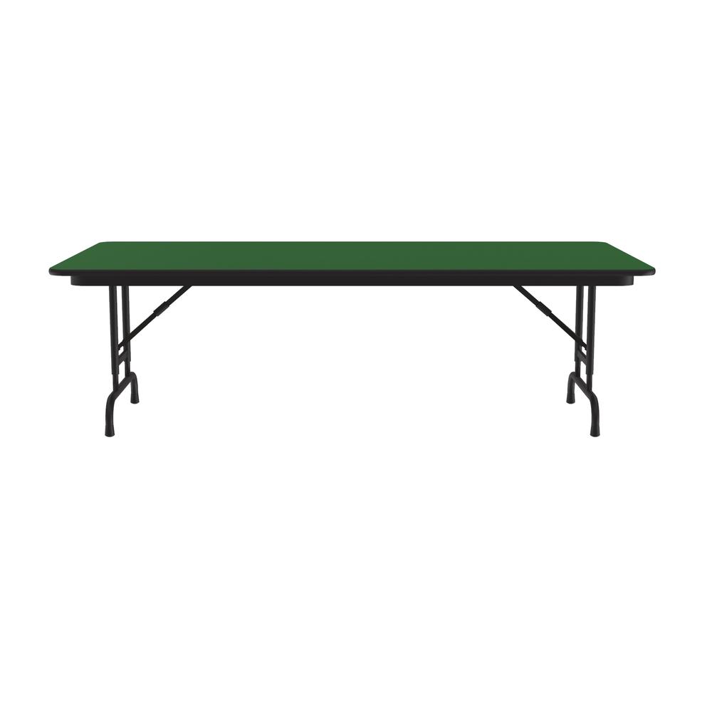 Adjustable Height High Pressure Top Folding Table 36x96" RECTANGULAR, GREEN BLACK. Picture 7