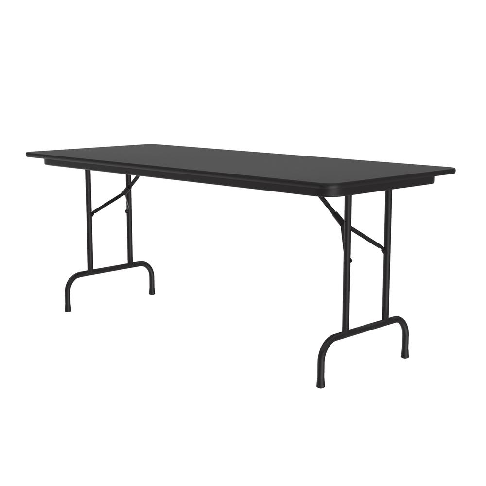 Deluxe High Pressure Top Folding Table 30x60" RECTANGULAR, BLACK GRANITE, BLACK. Picture 5