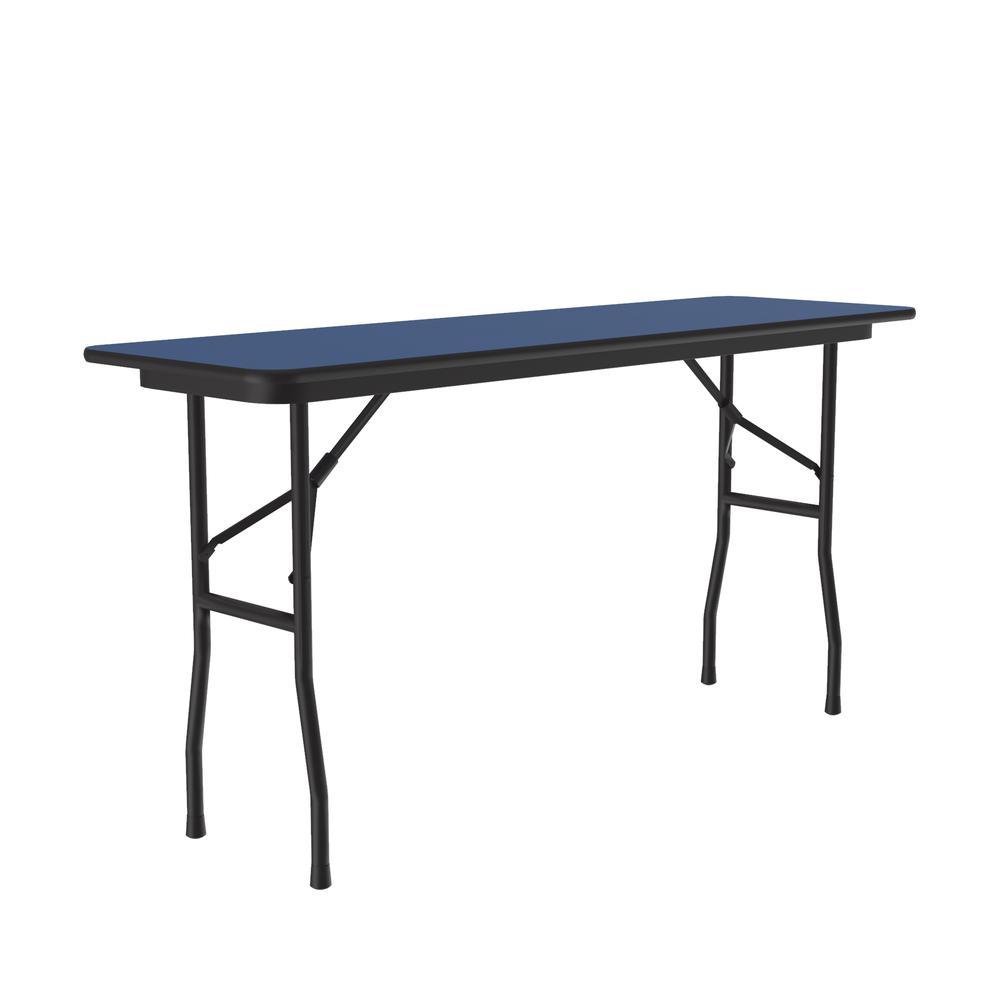 Deluxe High Pressure Top Folding Table 18x96", RECTANGULAR BLUE BLACK. Picture 4