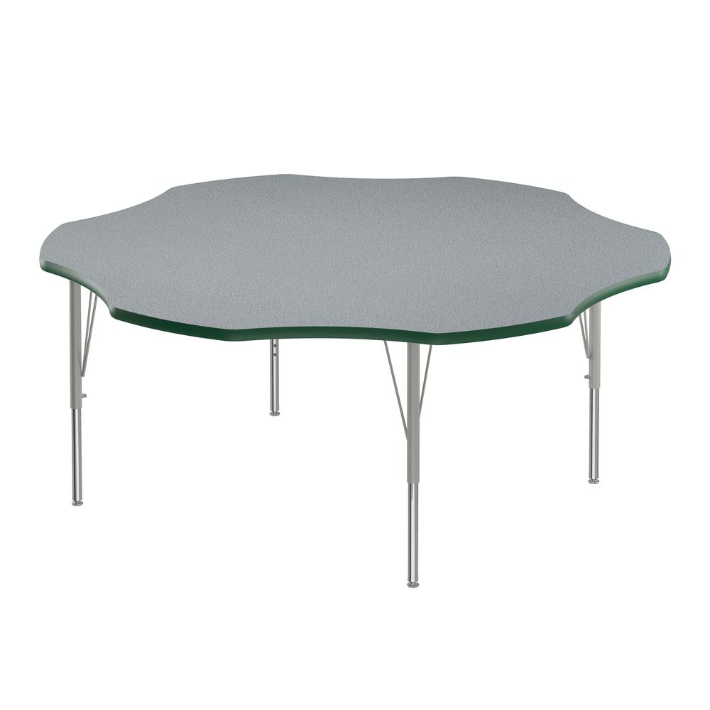 Commercial Laminate Top Activity Tables, 60x60" FLOWER GRAY GRANITE, SILVER MIST. Picture 1