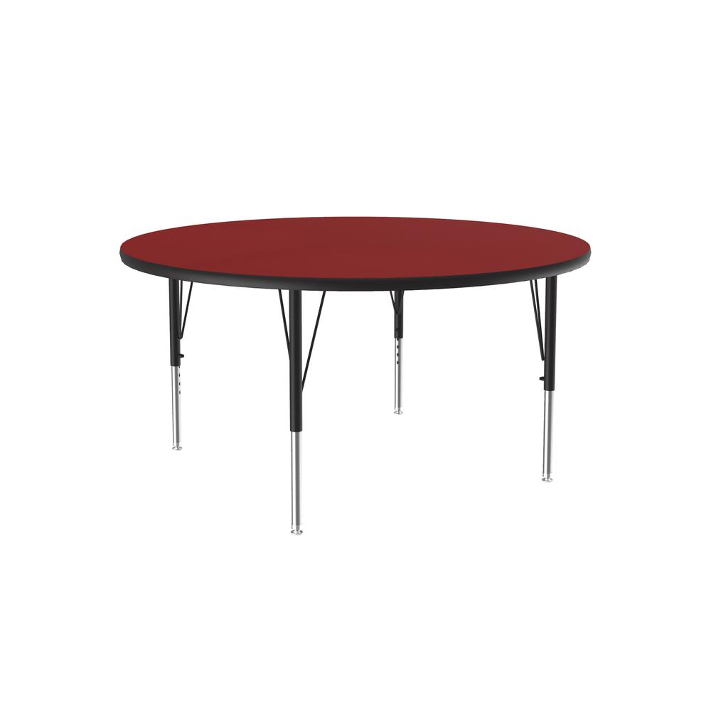 Deluxe High-Pressure Top Activity Tables 42x42", ROUND RED BLACK/CHROME. Picture 4