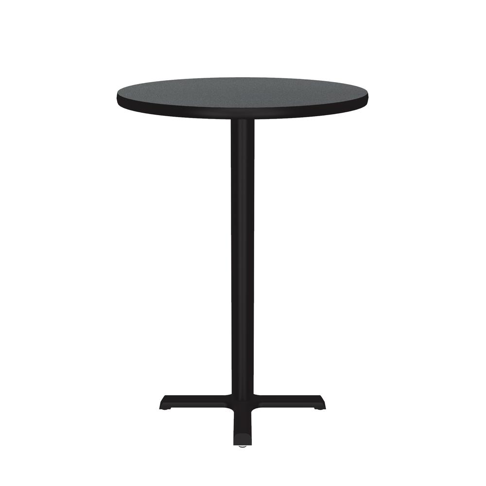 Bar Stool/Standing Height Deluxe High-Pressure Café and Breakroom Table 24x24" ROUND, MONTANA GRANITE, BLACK. Picture 9
