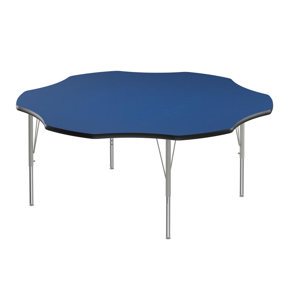 Deluxe High-Pressure Top Activity Tables 60x60", FLOWER BLUE, SILVER MIST. Picture 7