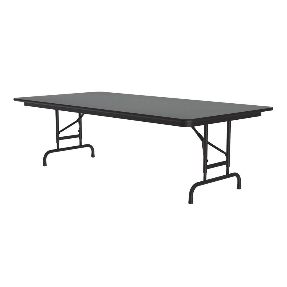Adjustable Height High Pressure Top Folding Table, 36x96", RECTANGULAR, MONTANA GRANITE, BLACK. Picture 1