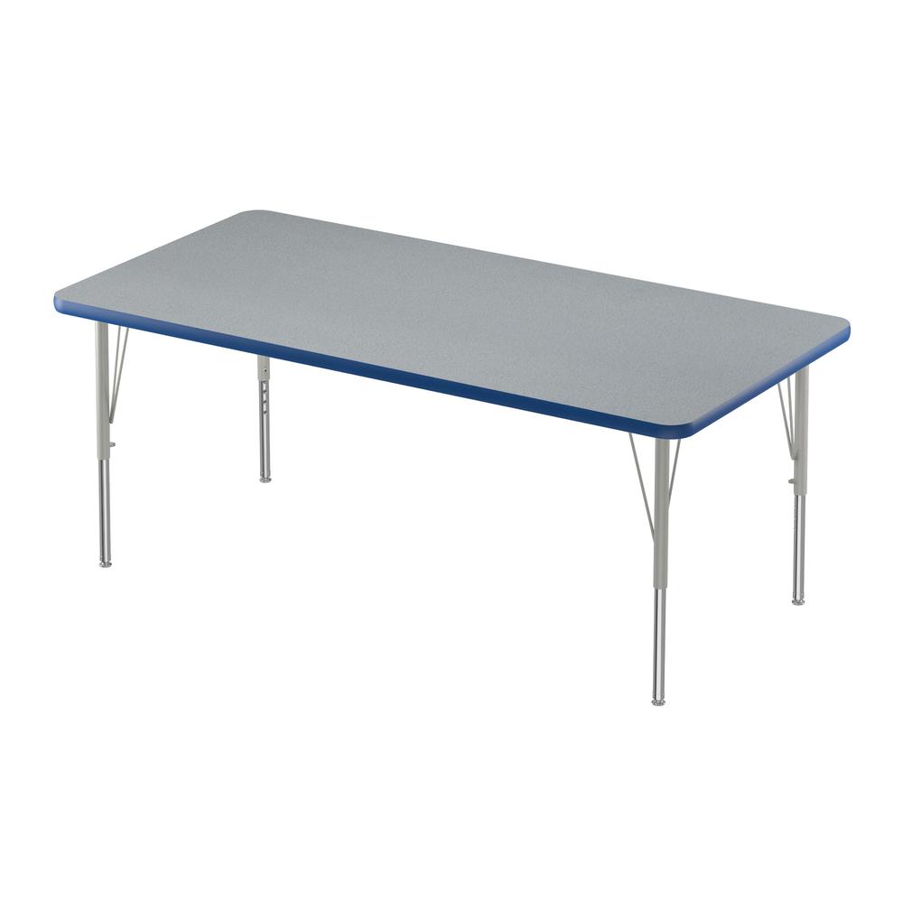 Deluxe High-Pressure Top Activity Tables, 30x72", RECTANGULAR, GRAY GRANITE, SILVER MIST. Picture 1