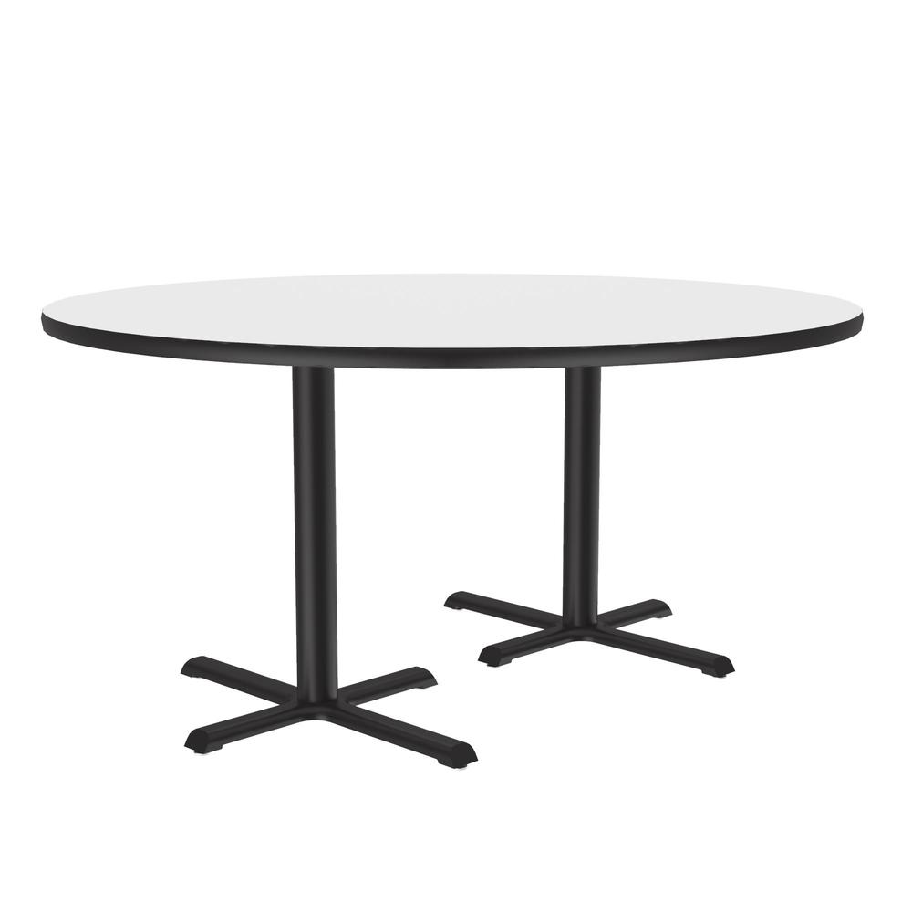 Markerboard-Dry Erase High Pressure Top - Table Height Café and Breakroom Table 60x60", ROUND, FROSTY WHITE, BLACK. Picture 8