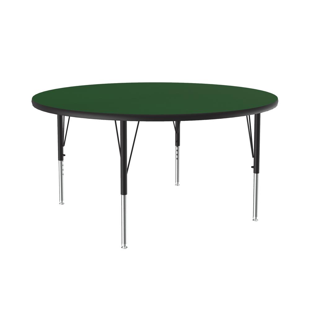 Deluxe High-Pressure Top Activity Tables 48x48", ROUND, GREEN BLACK/CHROME. Picture 9