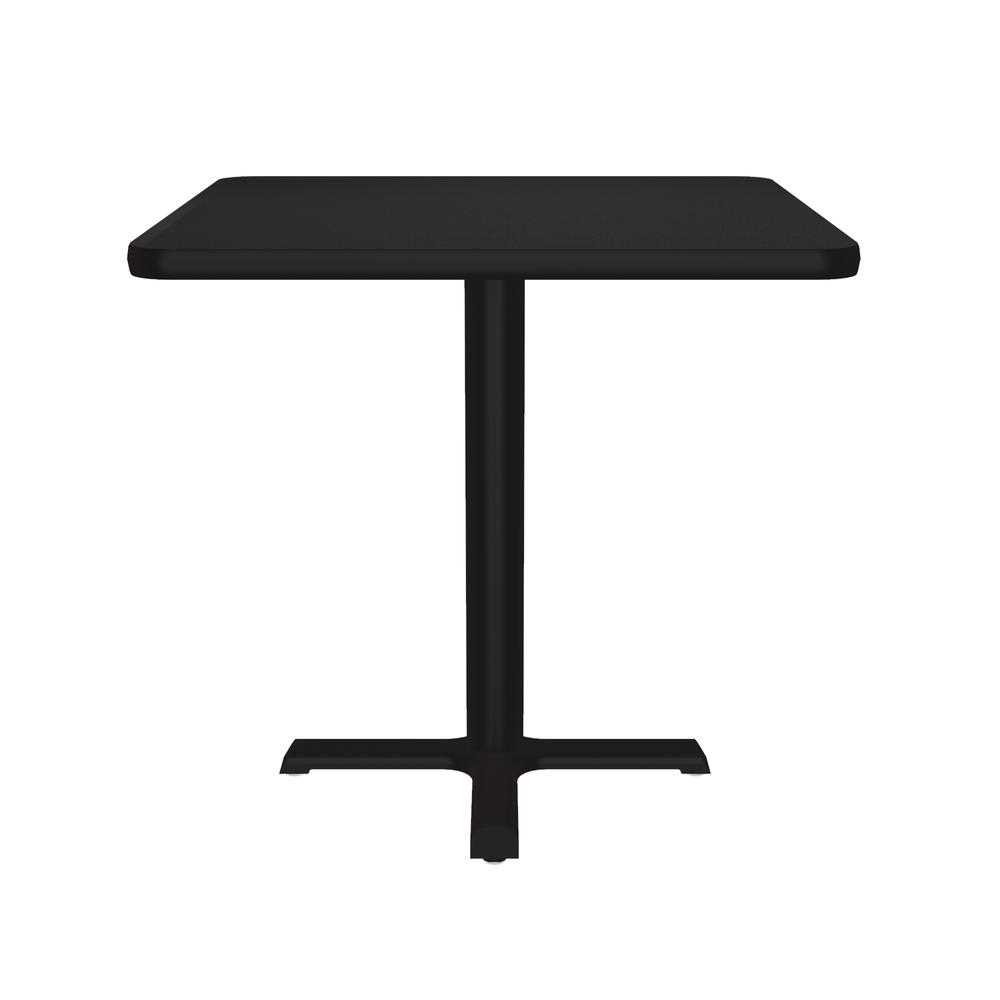 Table Height Commercial Laminate Café and Breakroom Table 24x24", SQUARE, BLACK GRANITE, BLACK. Picture 9