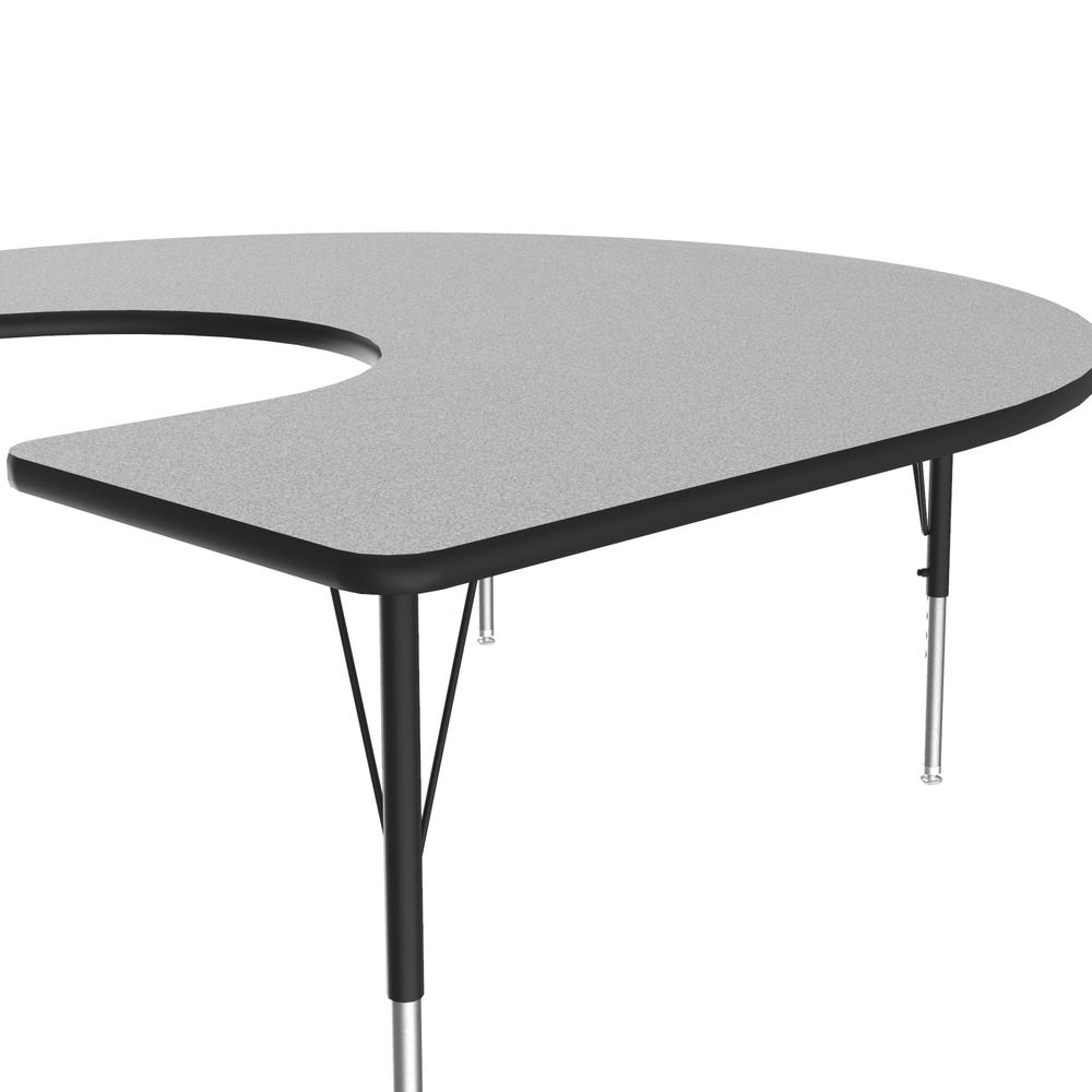 Deluxe High-Pressure Top Activity Tables, 60x66" HORSESHOE, GRAY GRANITE BLACK/CHROME. Picture 7