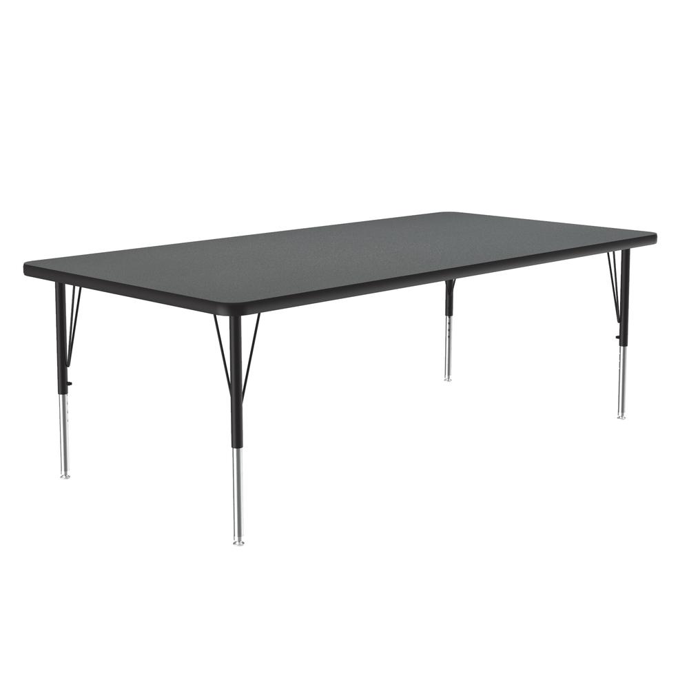 Deluxe High-Pressure Top Activity Tables 36x60", RECTANGULAR MONTANA GRANITE BLACK/CHROME. Picture 1