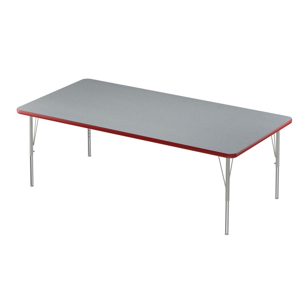 Commercial Laminate Top Activity Tables 36x60" RECTANGULAR GRAY GRANITE, SILVER MIST. Picture 1