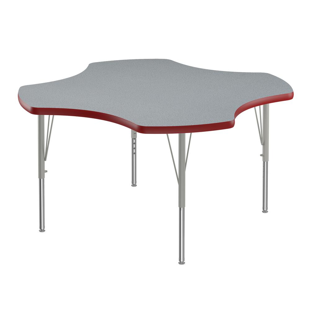 Commercial Laminate Top Activity Tables, 48x48", CLOVER, GRAY GRANITE SILVER MIST. Picture 3