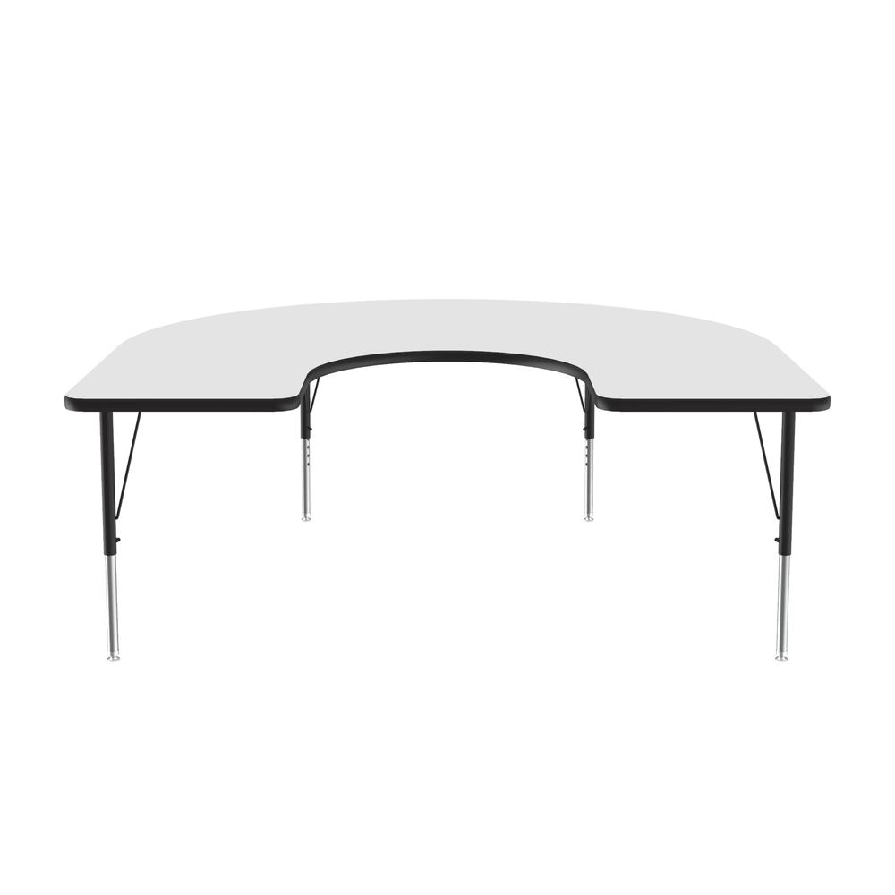 Deluxe High-Pressure Top Activity Tables 60x66", HORSESHOE WHITE, BLACK/CHROME. Picture 4