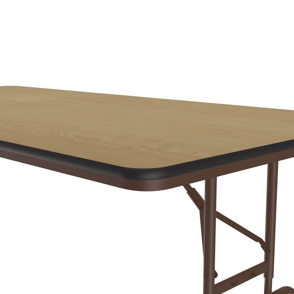 Adjustable Height High Pressure Top Folding Table, 36x72" RECTANGULAR FUSION MAPLE, BROWN. Picture 5