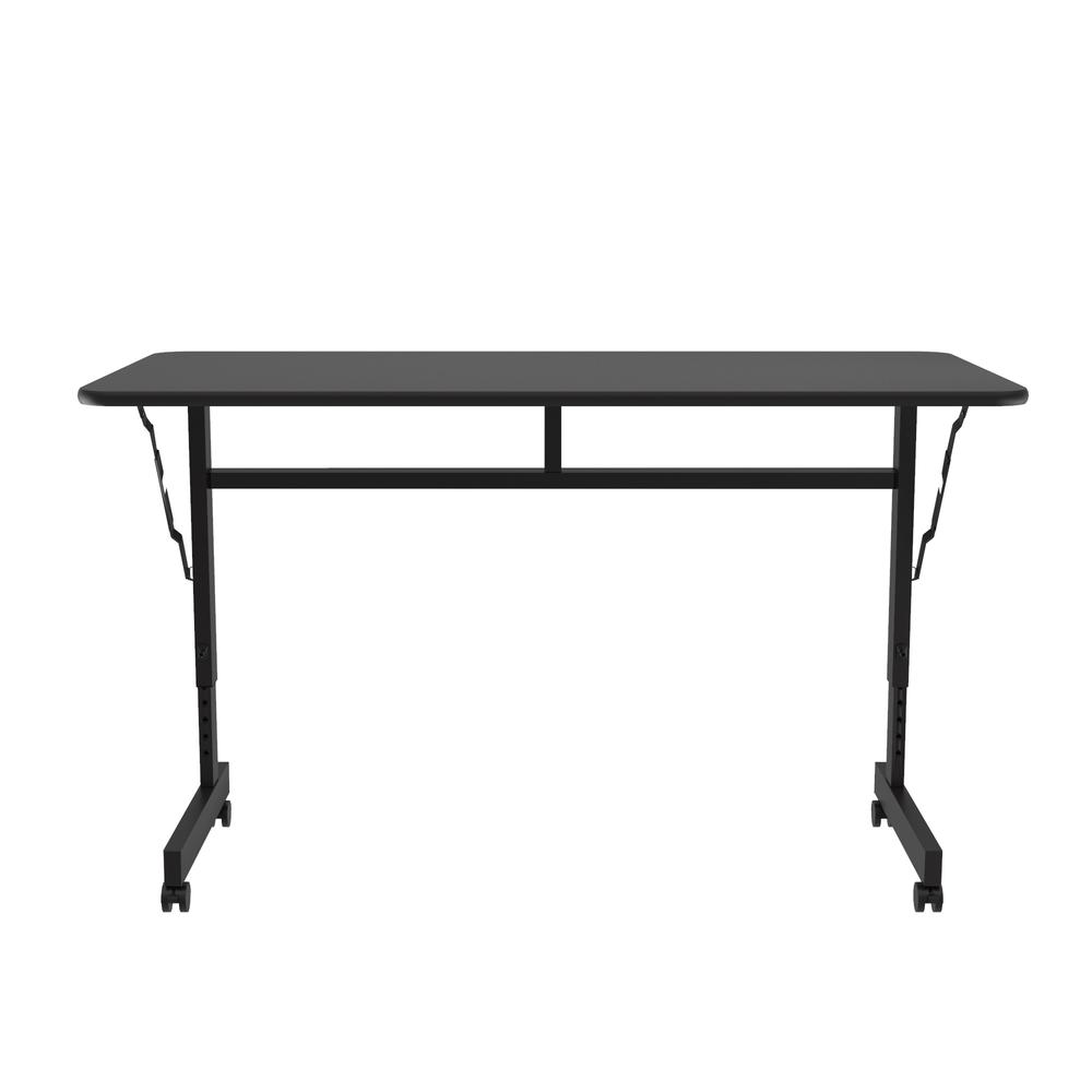 Econline Flip Top Tables, 24x48" RECTANGULAR BLACK GRANITE, BLACK. Picture 6