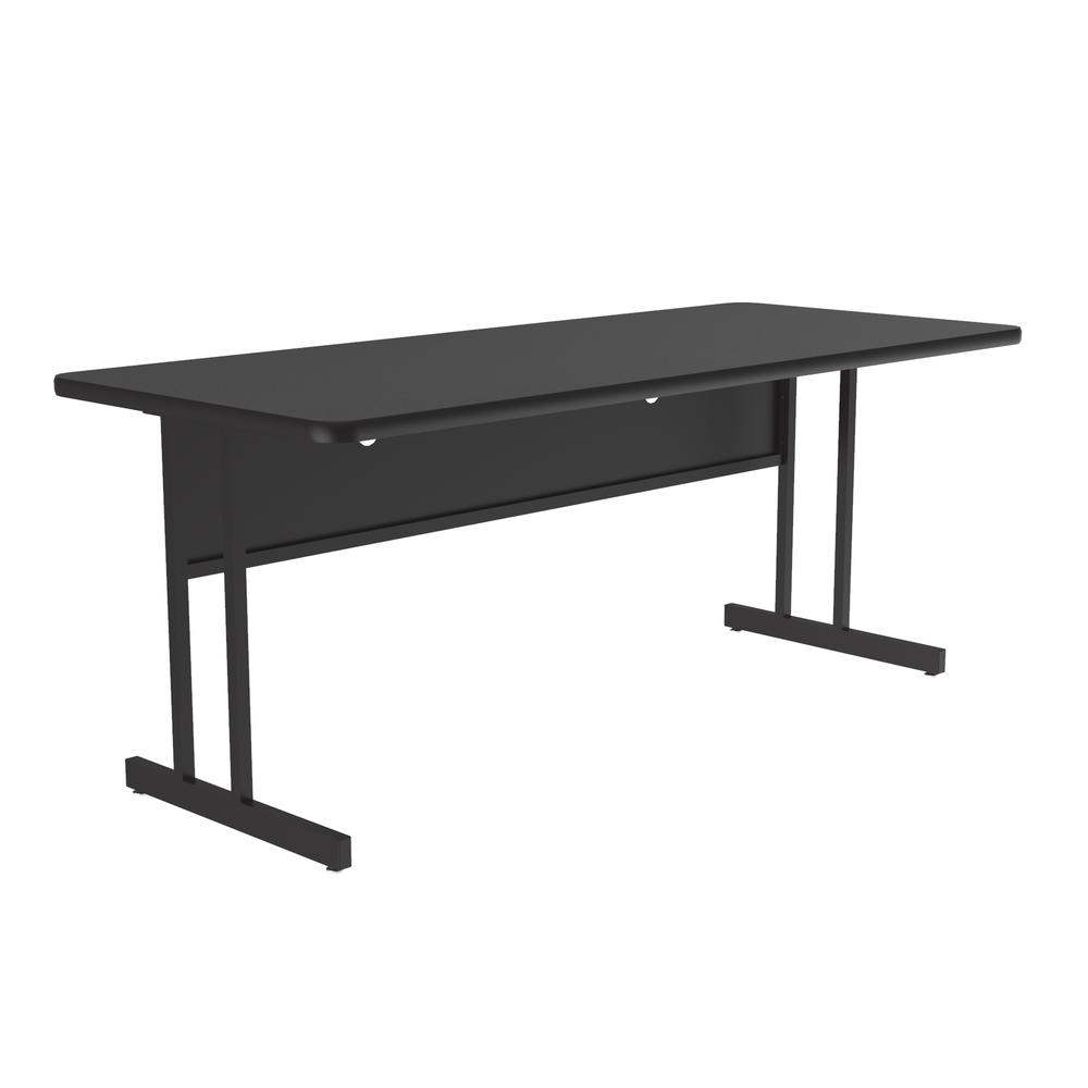 Desk Height Commercial Laminate Top Computer/Student Desks, 30x72", RECTANGULAR, BLACK GRANITE, BLACK. Picture 4
