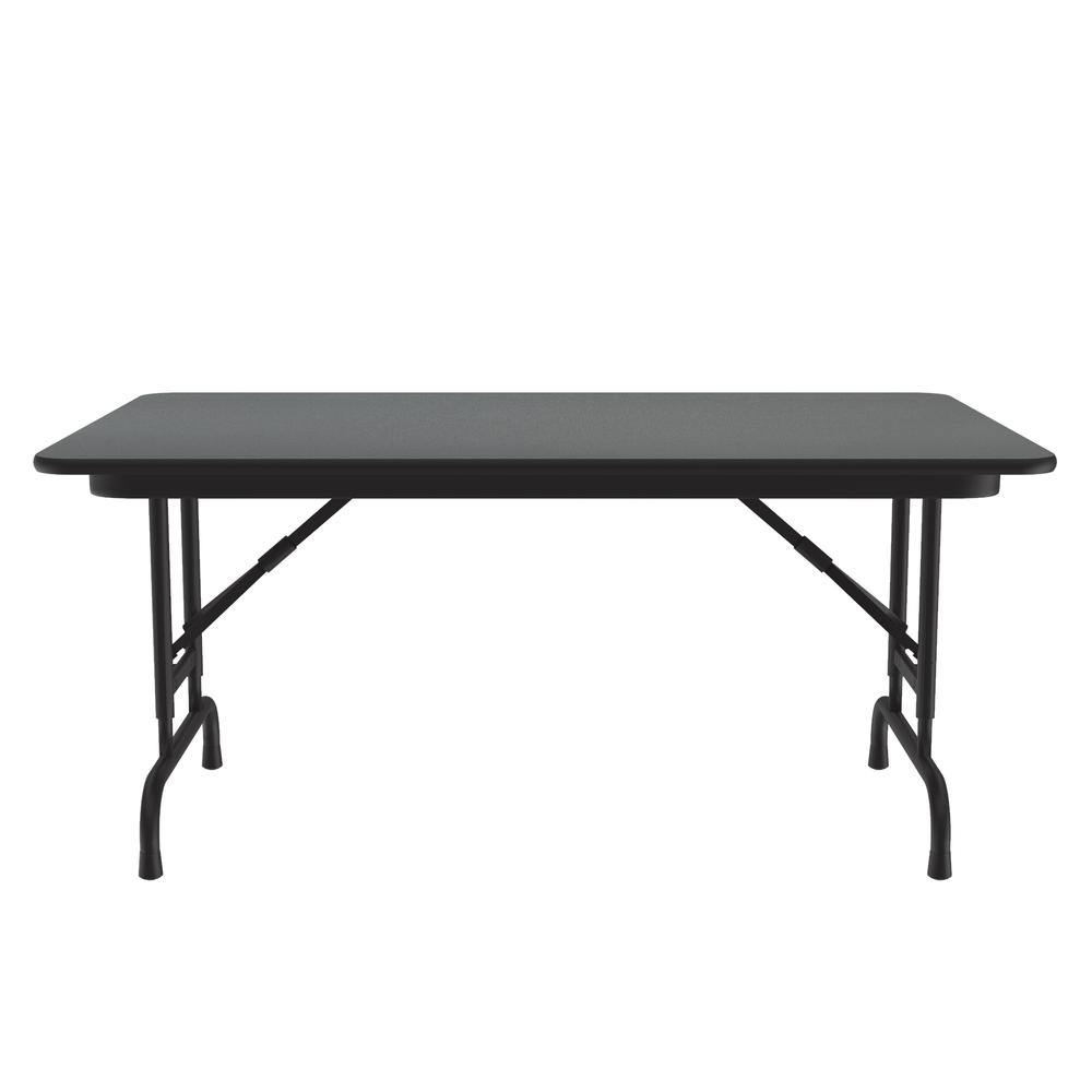 Adjustable Height High Pressure Top Folding Table, 30x48", RECTANGULAR MONTANA GRANITE BLACK. Picture 6