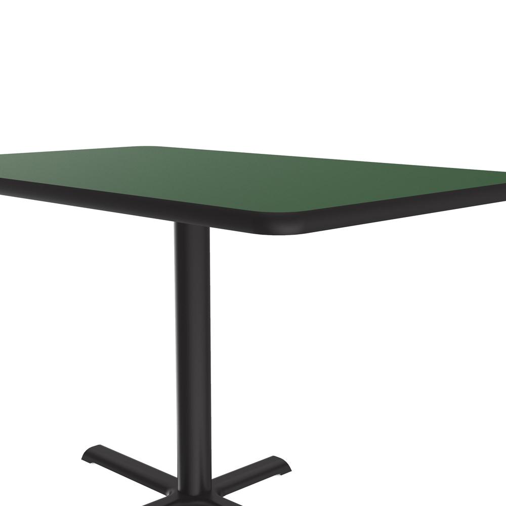 Table Height Deluxe High-Pressure Café and Breakroom Table 30x42" RECTANGULAR, GREEN BLACK. Picture 1