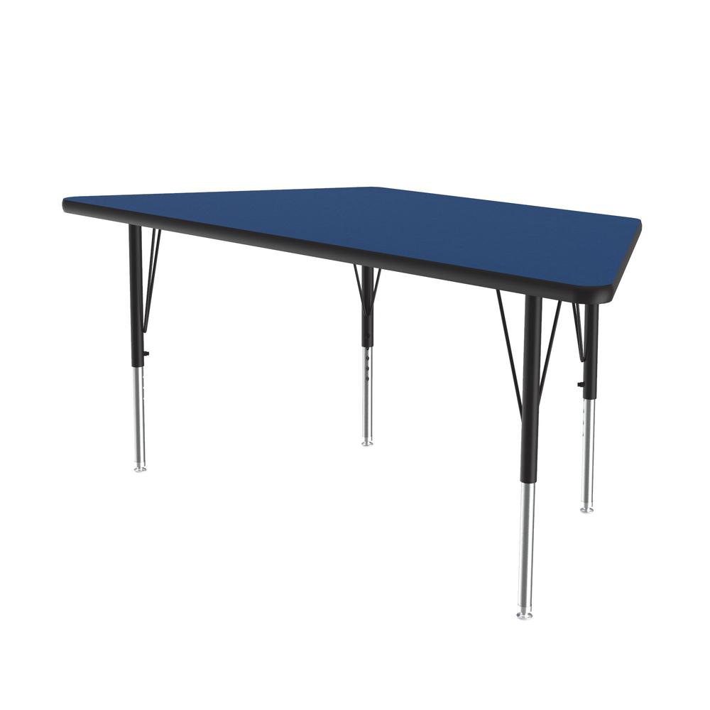 Deluxe High-Pressure Top Activity Tables, 30x60", TRAPEZOID BLUE BLACK/CHROME. Picture 5