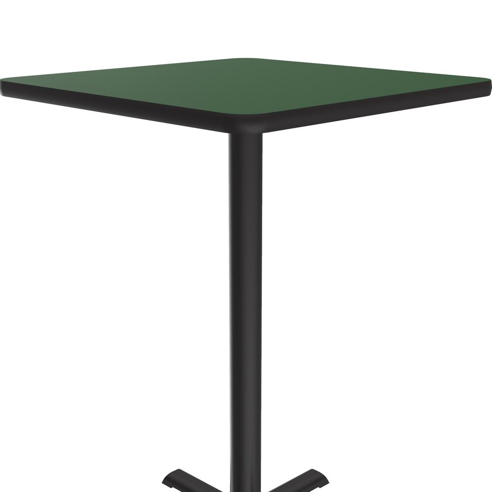 Bar Stool/Standing Height Deluxe High-Pressure Café and Breakroom Table 24x24" SQUARE GREEN, BLACK. Picture 9