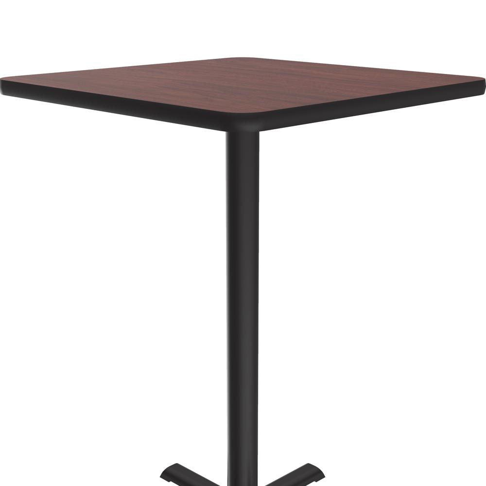 Bar Stool/Standing Height Deluxe High-Pressure Café and Breakroom Table 30x30" SQUARE, MAHOGANY, BLACK. Picture 5