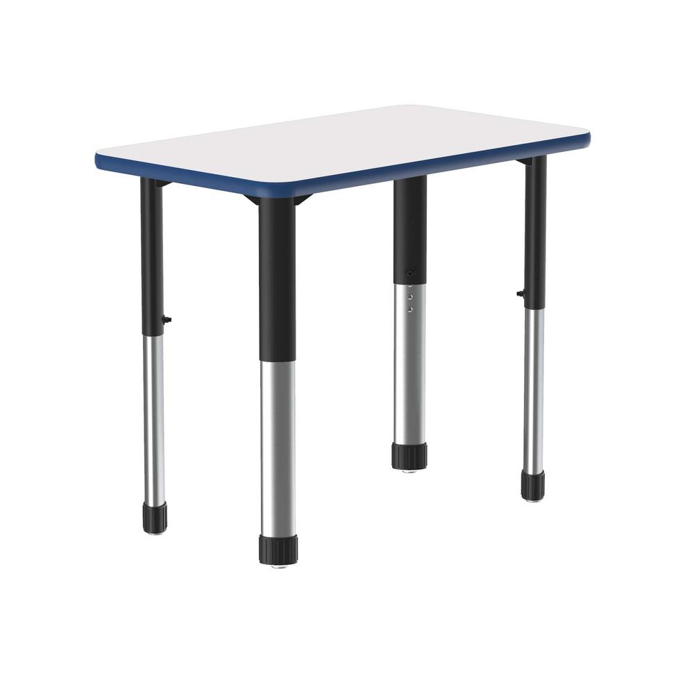 Markerboard-Dry Erase High Pressure Collaborative Desk 34x20", RECTANGULAR FROSTY WHITE, BLACK/CHROME. Picture 2