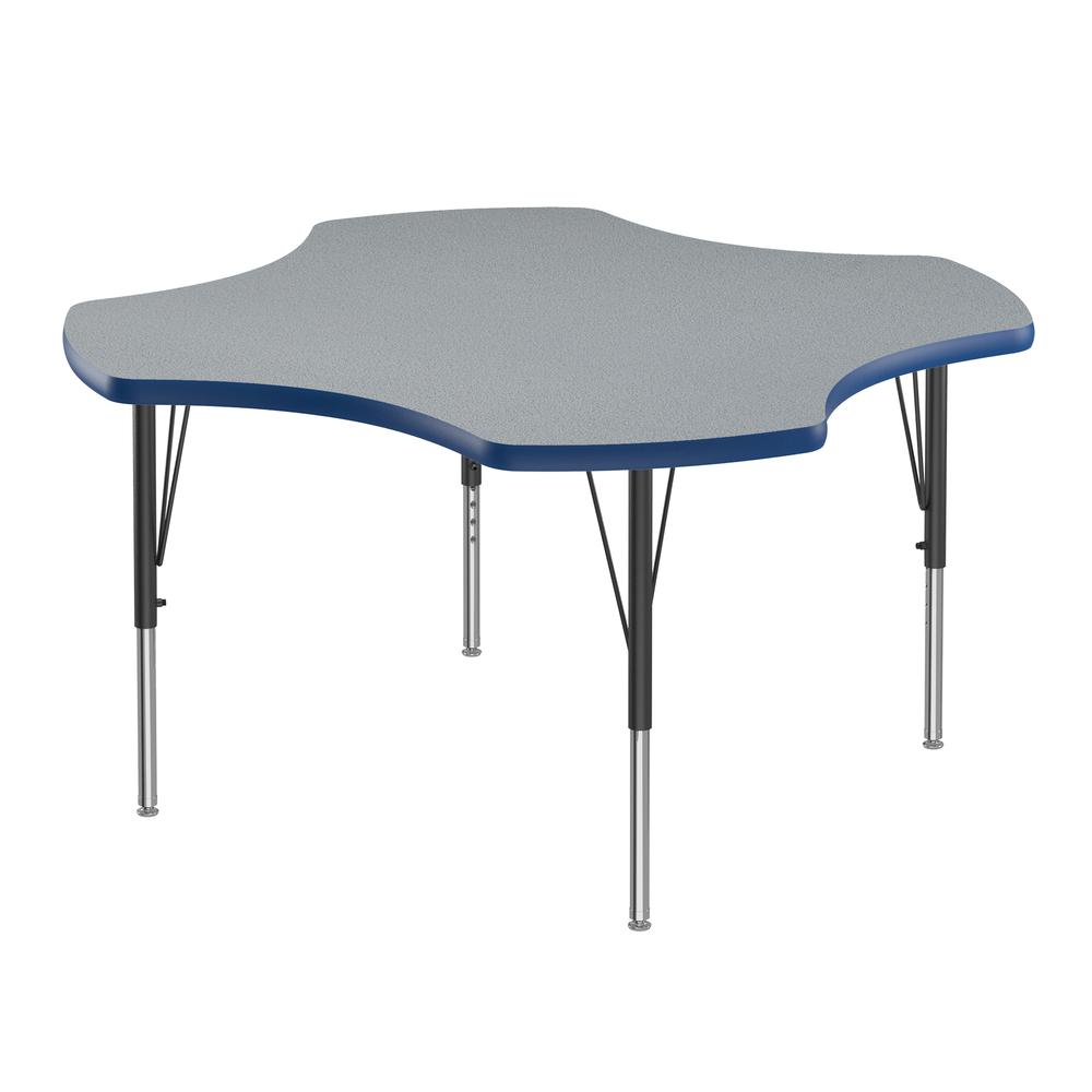 Commercial Laminate Top Activity Tables, 48x48" CLOVER GRAY GRANITE BLACK/CHROME. Picture 1
