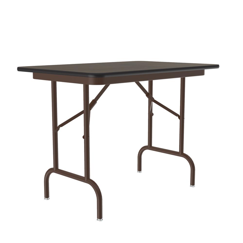 Keyboard Height Melamine Folding Tables 24x48", RECTANGULAR WALNUT BROWN. Picture 5