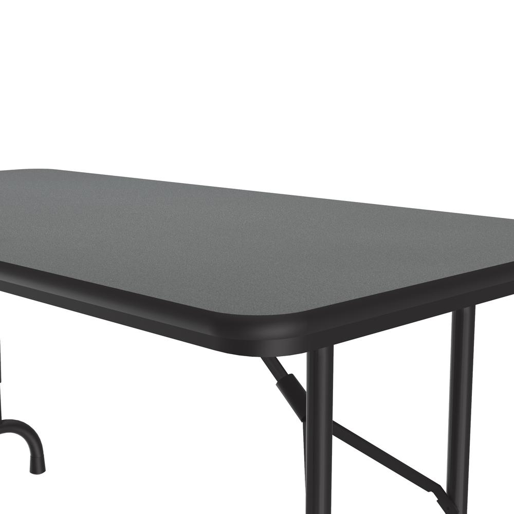 Adjustable Height High Pressure Top Folding Table 24x48", RECTANGULAR MONTANA GRANITE BLACK. Picture 3