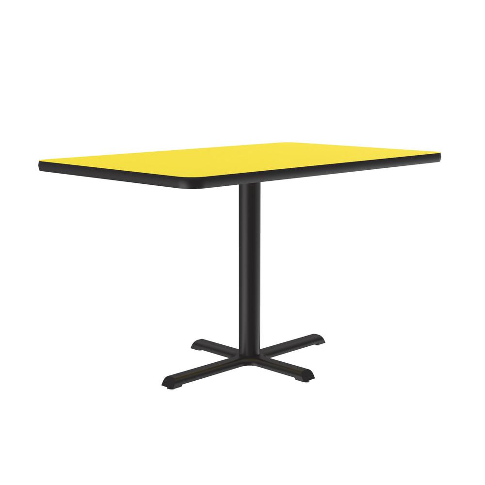 Table Height Deluxe High-Pressure Café and Breakroom Table, 30x42" RECTANGULAR YELLOW, BLACK. Picture 1