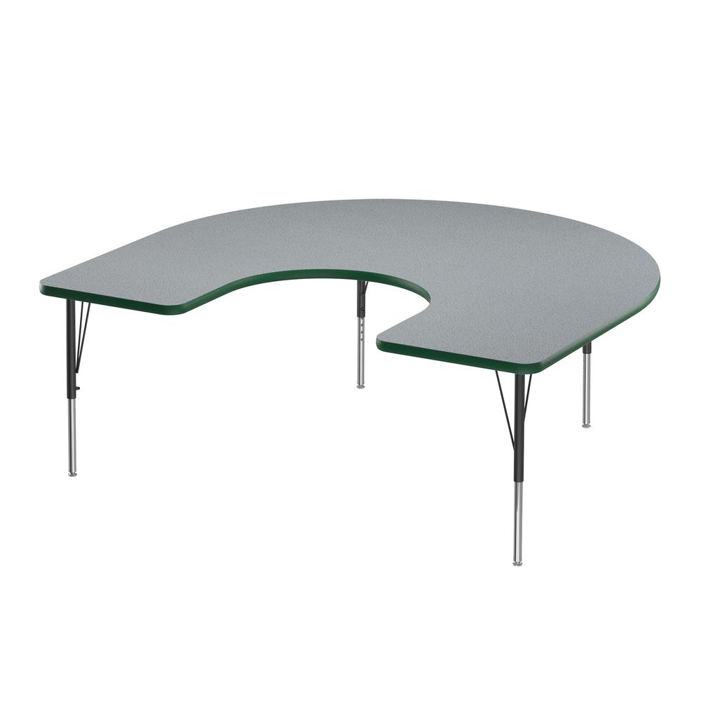 Deluxe High-Pressure Top Activity Tables 60x66" HORSESHOE GRAY GRANITE, BLACK/CHROME. Picture 3