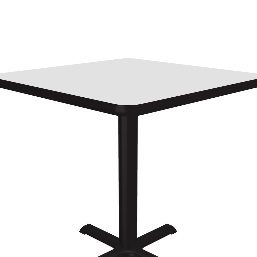 Table Height Deluxe High-Pressure Café and Breakroom Table 30x30", SQUARE, WHITE BLACK. Picture 2