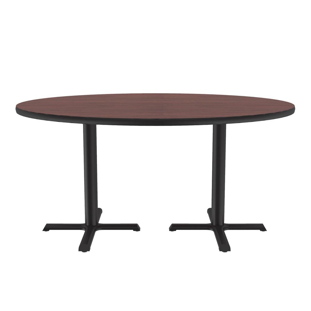 Table Height Deluxe High-Pressure Café and Breakroom Table 60x60" ROUND, MAHOGANY BLACK. Picture 8