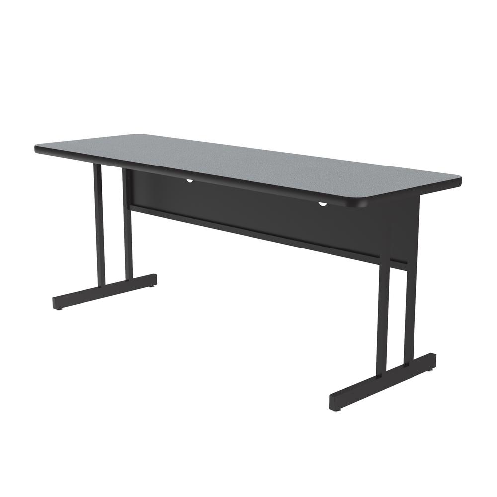 Desk Height  Deluxe HIgh-Pressure Top Computer/Student Desks  24x60", RECTANGULAR, GRAY GRANITE, BLACK. Picture 1