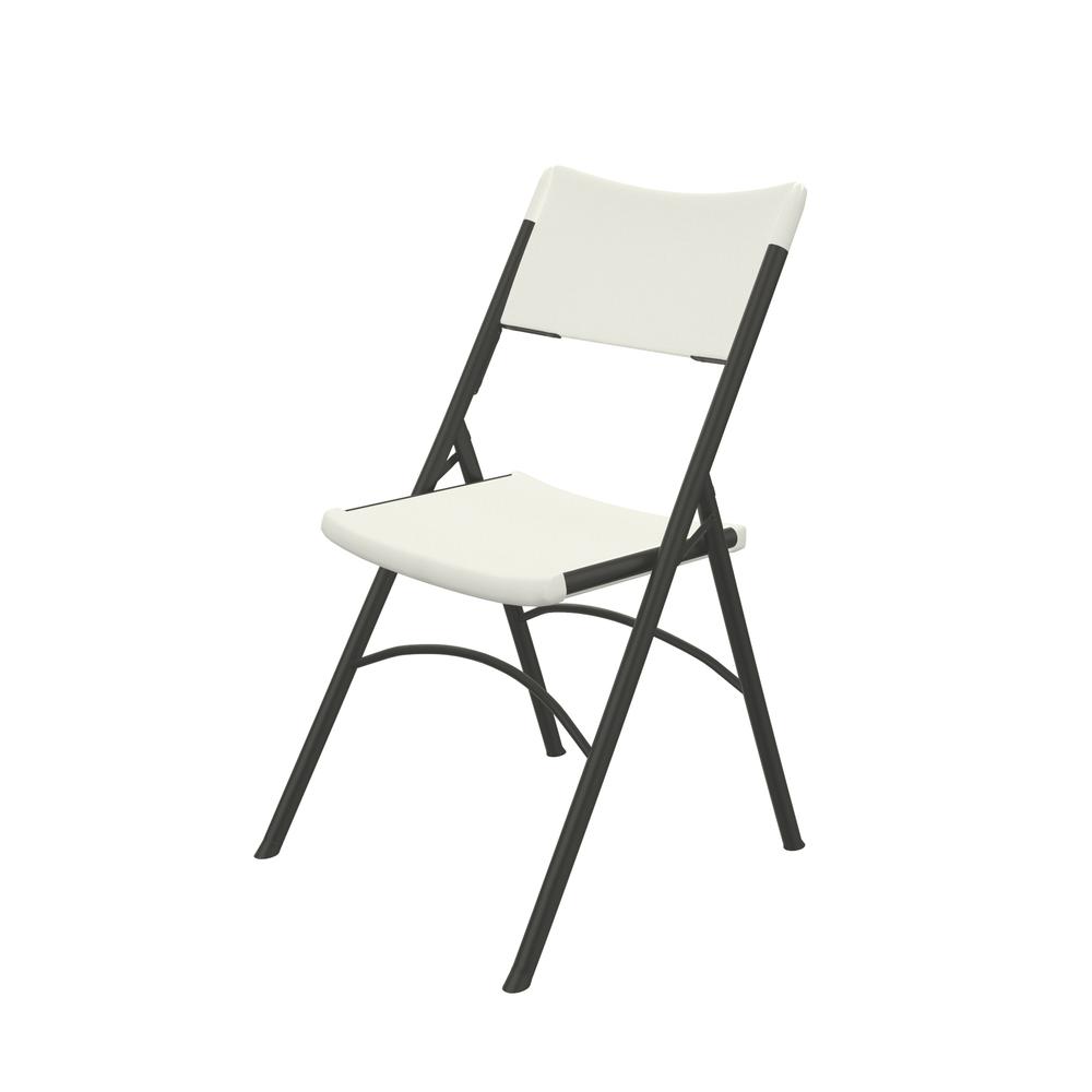 Economy Blow-Molded Plastic Folding Chair  CHAIR, GRAY GRANITE CHARCOAL. Picture 4