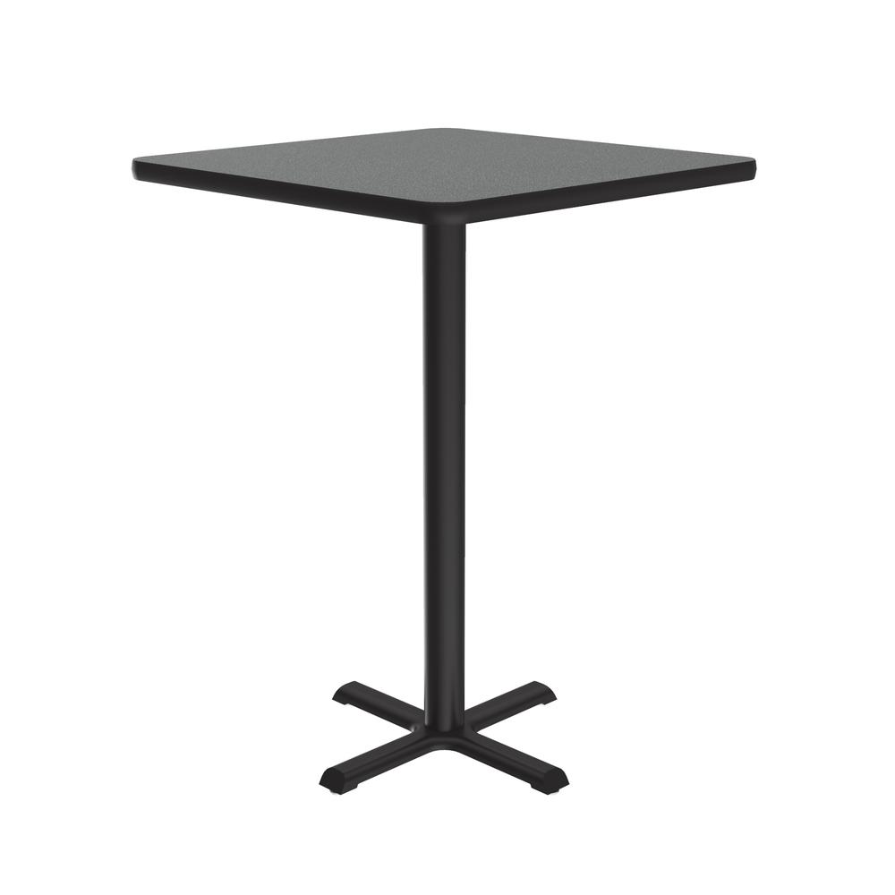 Bar Stool/Standing Height Deluxe High-Pressure Café and Breakroom Table 24x24" SQUARE, MONTANA GRANITE, BLACK. Picture 3