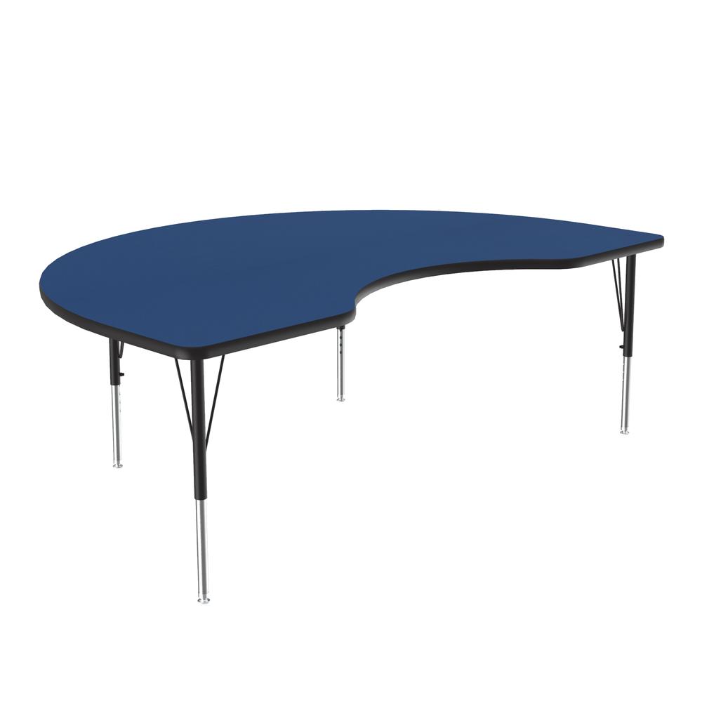Deluxe High-Pressure Top Activity Tables 48x72" KIDNEY BLUE, BLACK/CHROME. Picture 7