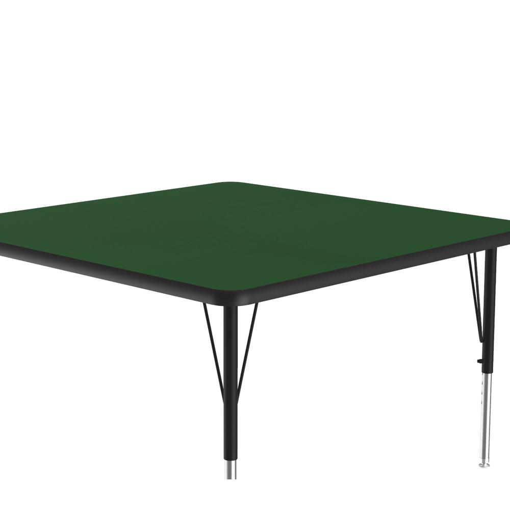 Deluxe High-Pressure Top Activity Tables, 42x42", SQUARE, GREEN, BLACK/CHROME. Picture 4