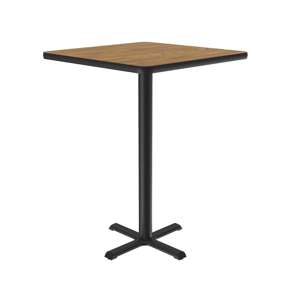 Bar Stool/Standing Height Deluxe High-Pressure Café and Breakroom Table 24x24" SQUARE, MEDIUM OAK BLACK. Picture 9