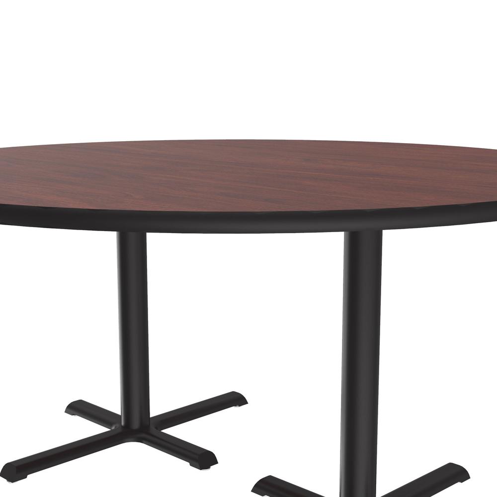 Table Height Deluxe High-Pressure Café and Breakroom Table 60x60" ROUND, MAHOGANY BLACK. Picture 2